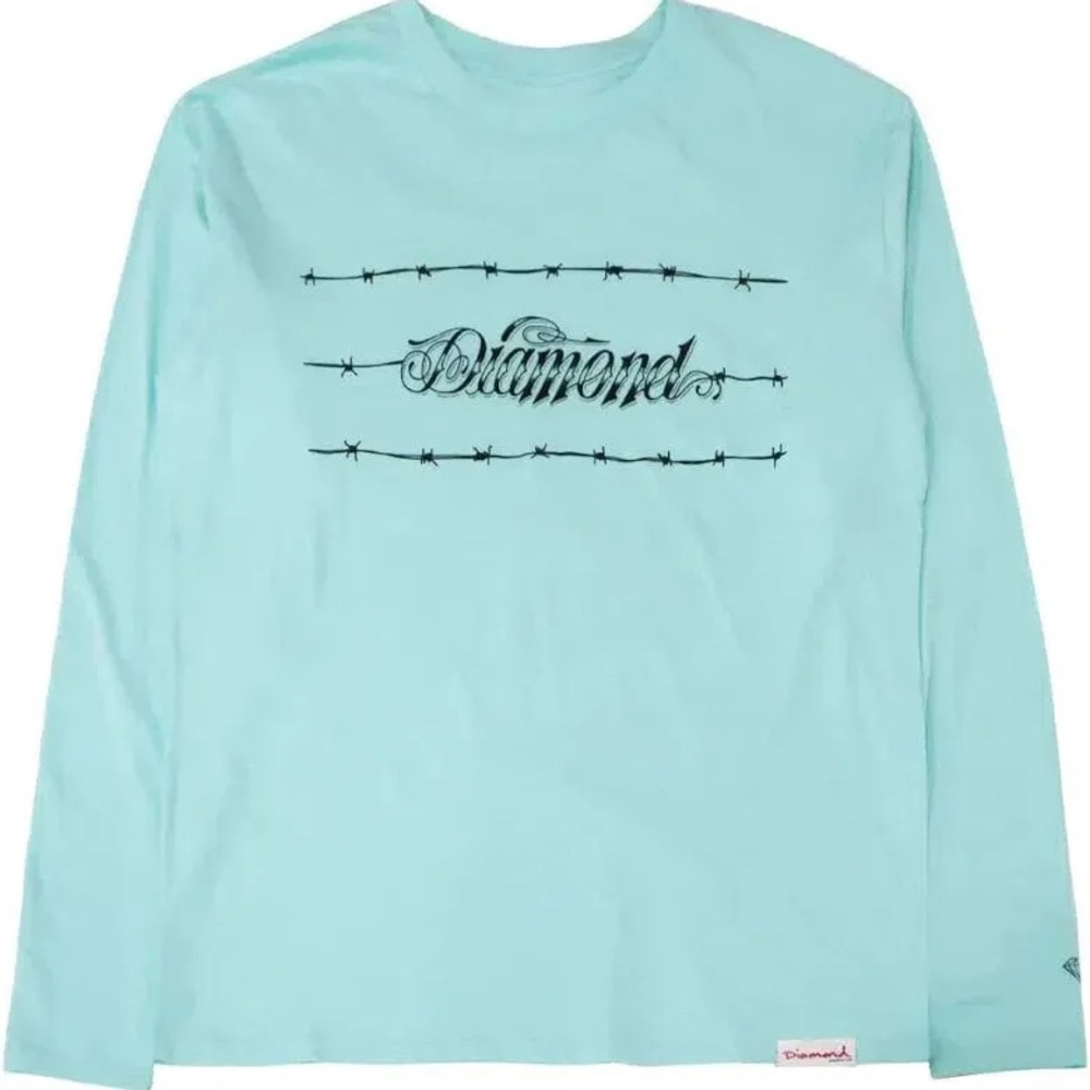 NWT Diamond Supply Co. Aqua Long Sleeve Tee